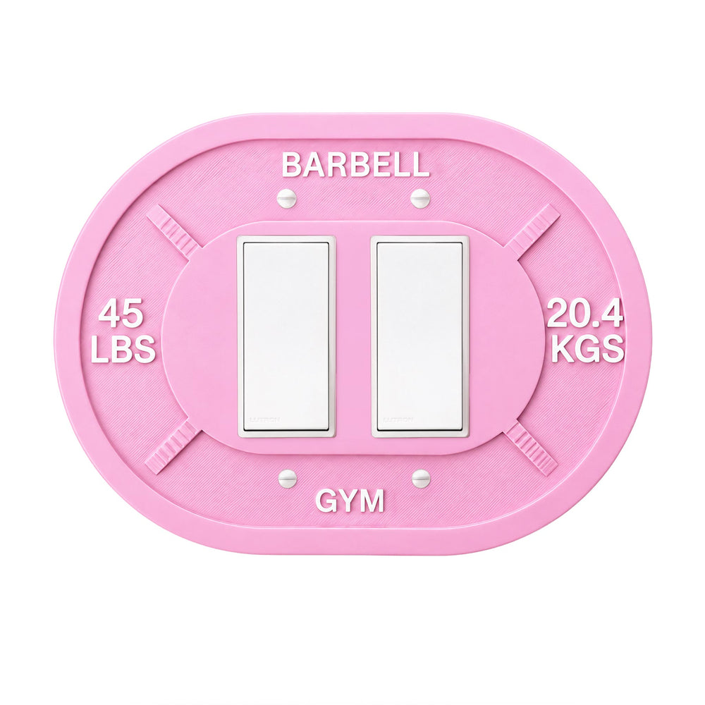 Barbell Weight Plate Gym Light Switch Cover