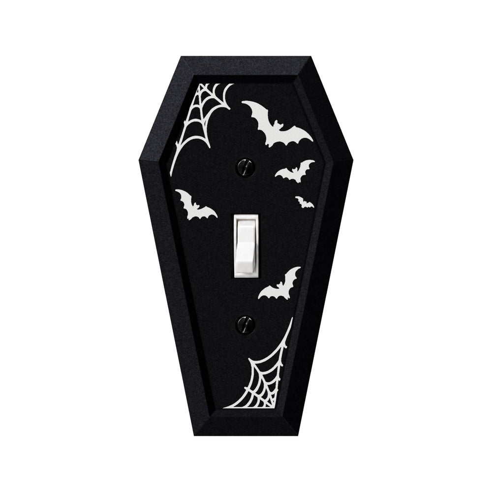 Coffin Bats Black Light Switch Cover