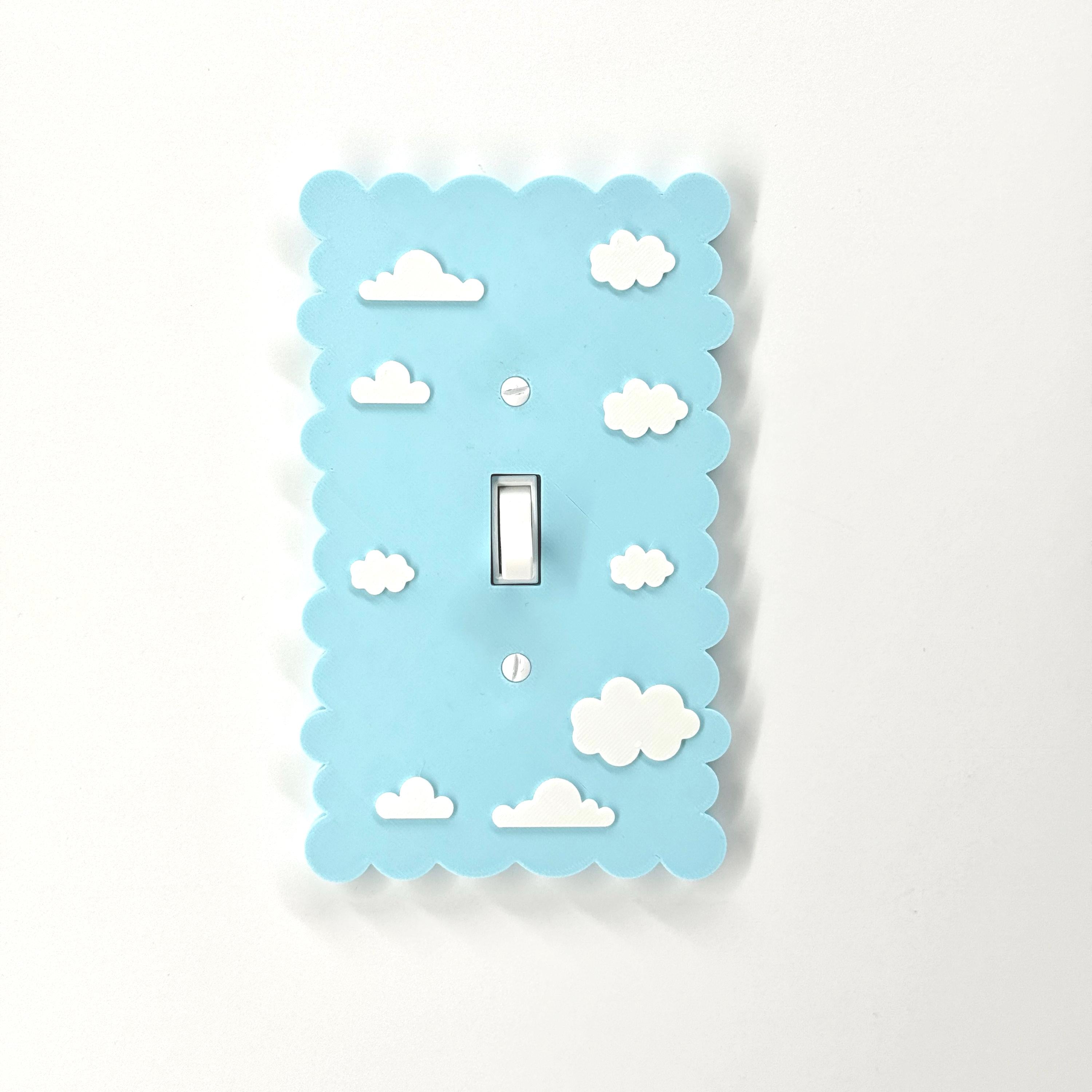 Dreamy Cloud Light Switch Cover - Soft Pastel Wall Plate for Kids’ Room & Aesthetic Home Decor | Easy Install