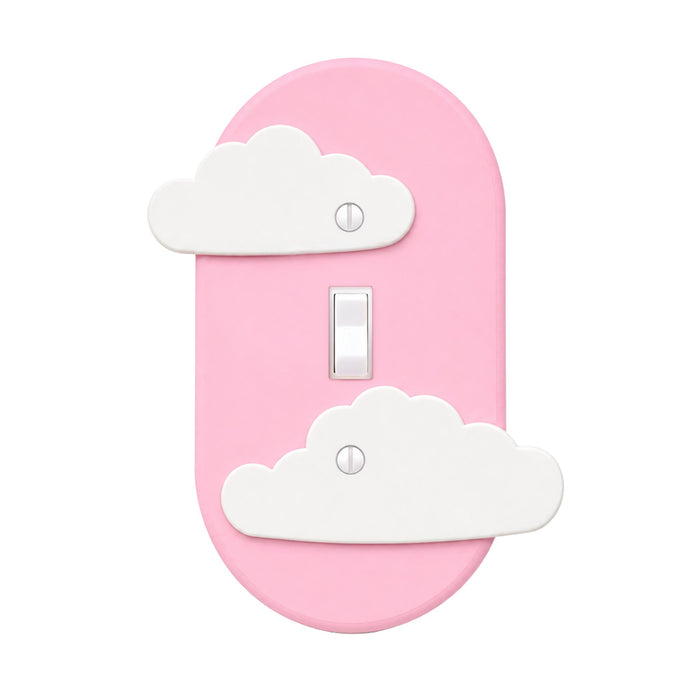 Floating Cloud light switch cover, Baby Pink, Single Toggle