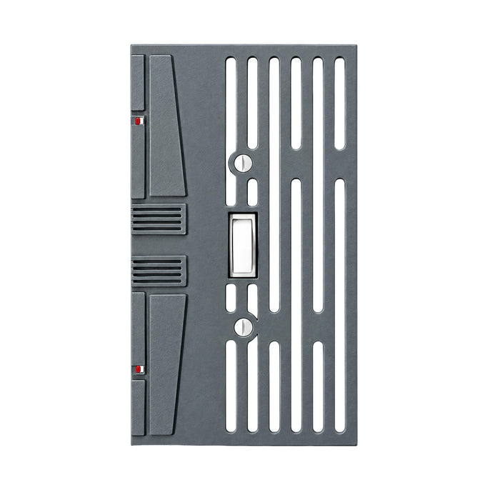 Sci-Fi Corridor light switch cover, grey, single toggle