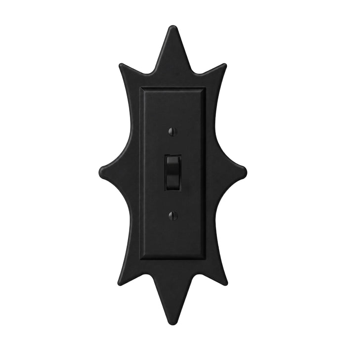 Gothic Spike light switch cover, Black, Single Toggle